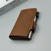 Dompet Pria Kulit PU Tipis Anti RFID Super Factory Luxury, Pelindung Kartu Kredit