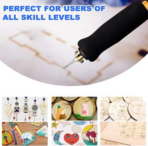 Quemador de madera LCD temperatura ajustable pantalla Digital máquina de pirograbado quema de madera artesanía herramienta Kit de soldador - Product Image 5