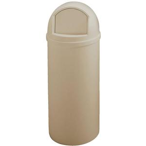 Cestino per rifiuti Marshal Beige 95 L con coperchio a battente per uso esterno - Product Image 1