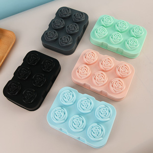 3D Silicone Rose Shape <span class=keywords><strong>Ice</strong></span> Cube khuôn bánh cupcake xà phòng khuôn bánh trang trí công cụ - Product Image 1