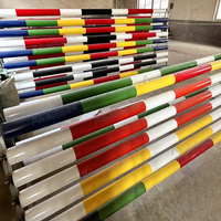 ABUILD Nouveau design Poteaux de saut d'obstacles équestres en plastique et bois colorés 3m/3.5m