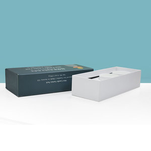 Cajas de Regalo de Cartón Rígido con Lazo y Papel Dorado de 3 Pulgadas, con Inserto de Espuma para Velas, Impresión en Relieve, Superventas - Product Image 4