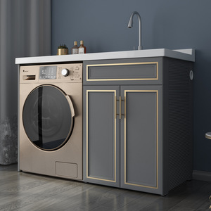 Mueble <span class=keywords><strong>de</strong></span> Lavandería Modular <span class=keywords><strong>de</strong></span> Lujo Blanco al por Mayor <span class=keywords><strong>de</strong></span> Estilo Moderno - Product Image 6