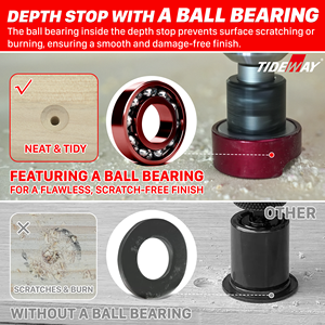 TIDEWAY Borehole Drilling Carpentry Tools <b>Drill</b> <b>Bit</b> Hole Opener With Adjustable Low Friction Depth <b>Drill</b> <b>Bit</b> for Woodworking - Product Image 6