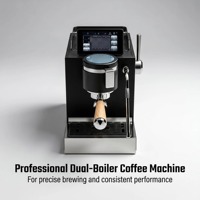 Machine à café à pression avec surveillance en temps réel de la pression d'extraction, pompe rotative à engrenages, machine à expresso à double chaudière