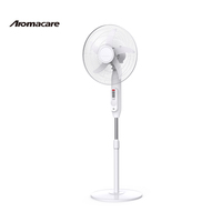 Aromacare Ventilateur solaire extérieur de 16 pouces Ventilateur solaire rechargeable électrique debout Support de charge de panneau solaire