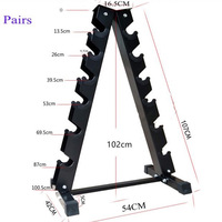 Support de stockage multifonctionnel de support d'haltères de triangle de 10 couches d'équipement de forme physique de gymnase à la maison