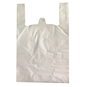 TShirt พลาสติกย่อยสลายได้โลโก้ได้ตามต้องการถุงใส่สินค้าสีบริสุทธิ์เป็นมิตรต่อสิ่งแวดล้อมถุงบรรจุภัณฑ์แบบย่อยสลายได้ - Product Image 3