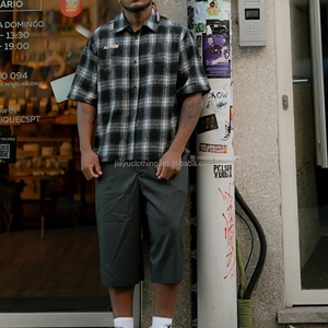 Nhà Sản Xuất Biểu Tượng Tùy Chỉnh Mô Hình In Unisex Áo Sơ Mi Ngắn Tay Áo Nút <span class=keywords><strong>Up</strong></span> Tất Cả Các Hơn Thêu Áo Sơ Mi Sọc Người Đàn Ông Cho Mùa Hè Mặc - Product Image 1