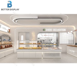 Comptoir de présentation de pain multi-niveaux personnalisé avec îlot central, vitrine à pâtisserie en verre pour boulangerie - Product Image 3