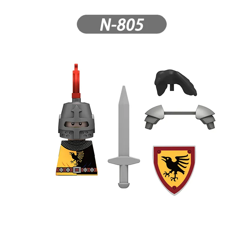 MOC Mittelalter Mittelalter Ritter Soldaten Kreuzritter Roman Spartan Krieger Action figuren Bausteine Ziegel Kinder Spielzeug Geschenke