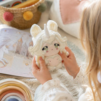 Peluche personnalisée OEM ODM en coton de 12 cm, personnage original OC, licorne, peluche anthro, design personnalisé, jouet en peluche animal poilu