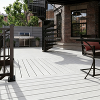 Revêtement de terrasse en WPC durable, écologique et nécessitant peu d'entretien pour l'extérieur, la cour, la terrasse, la piscine, les hôtels commerciaux, les résidences, les villas et les sous-sols