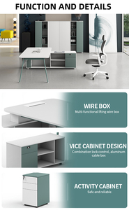 Modern Luxury Extendable Convertible 4-6 Person Workstation Desk Open Space Coworking Office Furniture for Office Building - Product Image 2