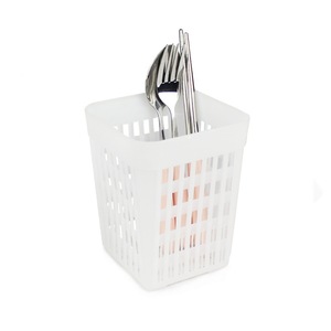 Panier à couverts carré blanc en plastique Jinde pour le rangement des ustensiles de cuisine - Product Image 2