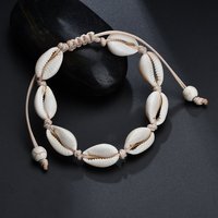 Bracelet en coquillages géométriques de style hawaïen avec nœud chinois, fait main, perles de coquillages naturels, bijoux unisexes, accessoire décontracté, Yiwu