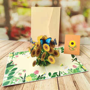 Chizikon Vintage 3D oyma buket kiraz tebrik kartı öğretmenler doğum günü sevgililer günü hediye çiçekler tebrik kartı açılır - Product Image 4