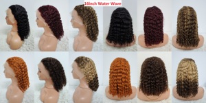 $27 Promotion Letsfly Water Wave Bob <b>Wig</b> 13x4 Lace <b>Front</b> <b>Wigs</b> Natural 12inch to 16inch Brazilian Human Hair <b>Wigs</b> for Women - Product Image 5