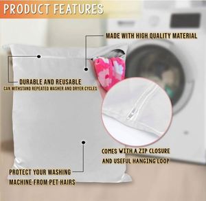 Free Sample Pet <b>Laundry</b> <b>Bag</b> for Pet Hair | Washing Machine <b>Bag</b> with Locking <b>Zip</b> and Hanging Hook for Dogs, Cats, Horses - Product Image 2