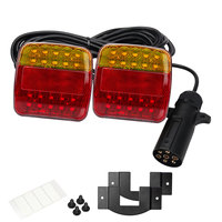 Kit de feux arrière LED magnétiques sans fil rechargeables 12V, clignotants, étanches IP67, construction en alliage d'aluminium, pour camion/remorque