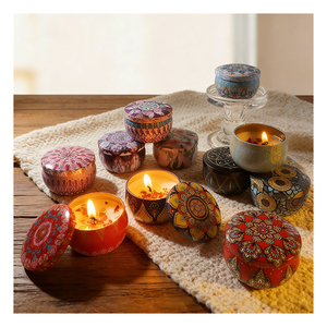 Caja de regalo con juego de velas aromáticas personalizadas, colección de cera de soja para aromaterapia, para ventas en boutiques, promoción de temporada. - Product Image 2