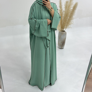 <span class=keywords><strong>3</strong></span>-teiliges Hijab Abaya-Set Dubai Abaya Kaftan Eid Ramadan muslimische Frauen Abayas bescheidenes Kleid langes Kleid - Product Image 6