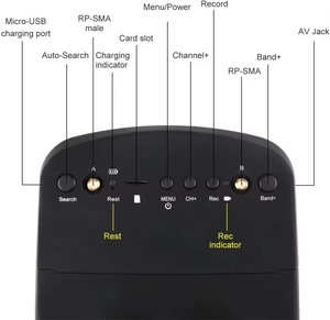 อุปกรณ์เสริม FPV Drone 5.8G 40CH FPV แว่นตา5นิ้ว LS800D ฟังก์ชั่นที่คล้ายกัน EV800D ชุดหูฟังวิดีโอแว่นตา DVR หลากหลาย FPV UAV - Product Image 6