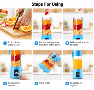 Mini Licuadora Portátil Personal Recargable por USB, Vaso para Jugos Frescos, Batidos y Smoothies, Máquina de Jugos Industrial - Product Image 3