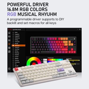 Teclado Mecánico Inalámbrico EPOMAKER <span class=keywords><strong>CIDOO</strong></span> ABM084 TKL, 2.4GHz USB, Interruptores Intercambiables en Caliente, Perilla RGB, para Juegos y Escritura, Compatible con Windows - Product Image 4