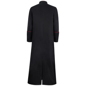 Disfraz <span class=keywords><strong>de</strong></span> Sacerdote Medieval para Cosplay, Traje con Bordes Rojos para Halloween, Poliéster, Unisex, Disponible en Stock - Product Image 3