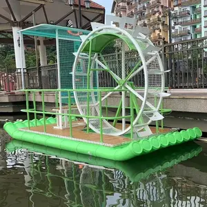 Factory hot sale leisure water sports for family electric water pedal hamster bamboo raft boat