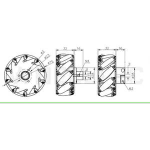Nouvelle Conception Roue Mecanum Robuste 60mm Pièces de Machines de Construction Roue Anglaise de Haute Qualité - Product Image 1