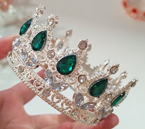 Decorazione per Torte Corona in Lega Placcata Oro con Strass Multicolore Corona <span class=keywords><strong>da</strong></span> <span class=keywords><strong>Regina</strong></span> per Feste di Compleanno e Matrimoni - Product Image 5