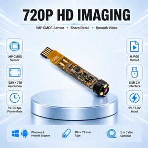 Module de caméra endoscopique USB 2.0, vue à 90 degrés, 4 lumières LED, capteur CMOS à mise au point de 20 à 60 mm, résistant à l'humidité élevée pour l'<span class=keywords><strong>inspection</strong></span> - Product Image 1