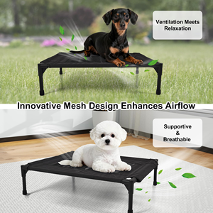 Elevated Portable <b>Dog</b> <b>Bed</b>-Durable Washable Removable Cooling Modern Rectangle Design for All Seasons - Product Image 3