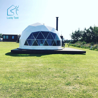 Tente dôme pour événements de camping en plein air / Tentes dômes géodésiques / Tente de glamping transparente pour complexe hôtelier