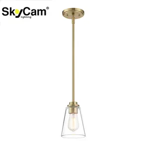 Skycam Indoor Modern Hotel Goud Ophanging Glas Luxe Hanglamp Houder E27 Hanger Nordic Lamp Hanglamp