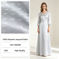 Tissu Jacquard Prix Usine en Gros 100% Polyester Poids Moyen Respirant Doux Grammage Personnalisé pour Robes et Vêtements Féminins