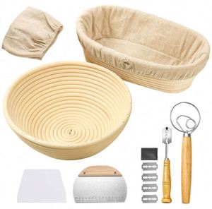 Home and Kitchen Baking <b>Tools</b> Set Dough Cutting Banneton Bread Proofing Basket Fermentation - Product Image 1