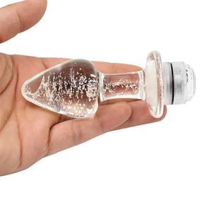 पुरुषों के लिए रोशनी के साथ 2023 नया चमकदार ग्लास डिल्डो ग्लास गुदा रिमोट कंट्रोल डिलोरेशन लाइट मालिश - Product Image 4