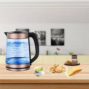 Thiết kế mới dẫn vòng ánh sáng ấm đun nước điện cao Borosilicate không dây thuận tiện thủy tinh Ấm đun nước điện - Product Image 6