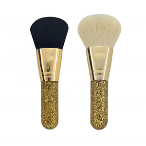 Outil de beauté Pinceau de maquillage professionnel Gold Bling Handle Powder Blush - Product Image 3