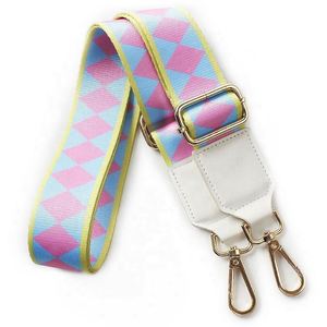 Wholesale Adjustable Widening <b>Backpack</b> Ribbon Accessories Color Stripe Long Handbag Shoulder Strap - Product Image 5