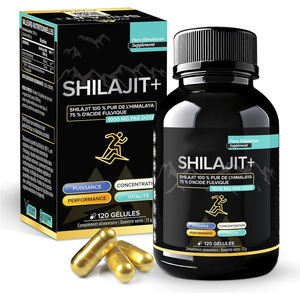 OEM ODM ชิลลาจิตแท้ 100% จากเทือกเขาหิมาลัย แคปซูลสารสกัดชิลลาจิตบริสุทธิ์ 75% กรดฟุลวิค เสริมสร้างภูมิคุ้มกัน อาหารเสริมสมุนไพร 120 แคปซูล - Product Image 1