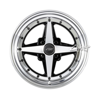 WORK EQUIP 01 Set di 3 Cerchi in Lega di Alluminio Forgiato, Design Classico a 4 Razze per AE86, Civic, Silvia, E30, Auto d'Epoca, VAG