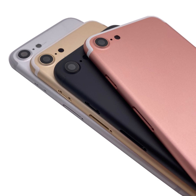 Battery Door Back Cover Metal Full Housing Assembly with Small Parts Flex Cable for iphone 7 Full Housing with All Cable