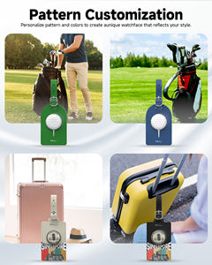 Étiquette de sac de golf en cuir microfibre MiLi avec MiTag <span class=keywords><strong>Duo</strong></span> intégré, compatible avec Apple et <span class=keywords><strong>Google</strong></span> Find, traceur intelligent anti-perte pour sac de golf - Product Image 4