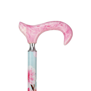 Bastón de aleación de aluminio, altura ajustable, diseño impreso plegable para personas mayores, ayuda para caminar, 39 pulgadas de largo, ligero y portátil - Product Image 2