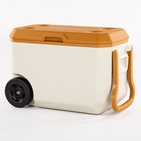 Glacière rigide 38L à roues portable anti-fuite Glacière avec roues Glacière roulante Grande glacière à roues
