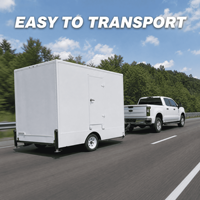 Système de toilettes portables conformes aux normes avec réservoir de déchets intégré pour écoles, hôpitaux, événements extérieurs, location de lieux de mariage, remorque WC mobile